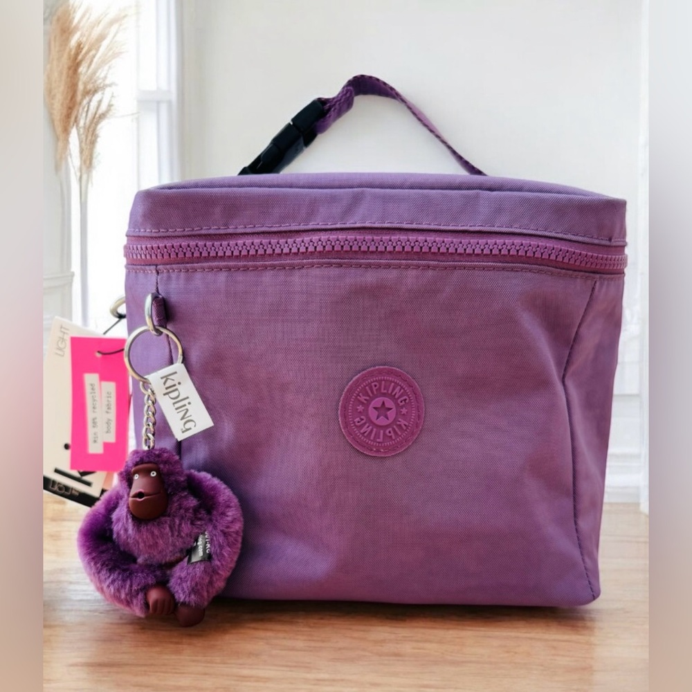 KIPLING Lunch bag Graham Insulated Travel School Food Bag Purple Passion